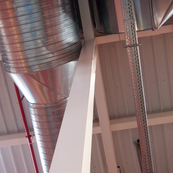 Vigas con pintura en micras intumescente