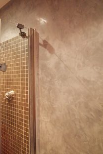 Pinturas Linares Mallorca Estuco Gris y Baño Ducha Gresite Plata